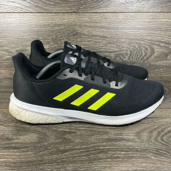 Adidas Astrarun 'Core Black Solar Yellow' Running Shoes (EG5838) Men's 13